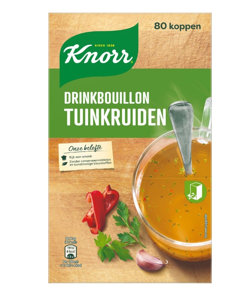 Knorr Drinkbouillon Tuinkruiden 80zk